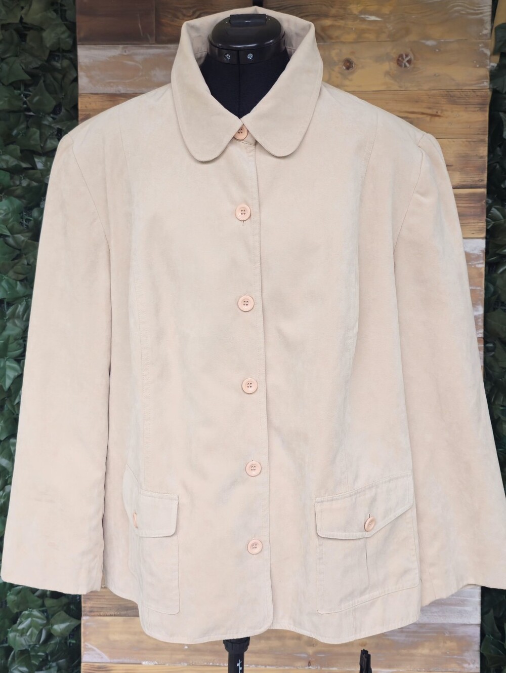 24W Alfred Dunner Woman Classic Lightweight Jacket Beige